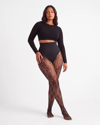 Καλσόν δαντέλα με ενσωματωμένο κορσέ