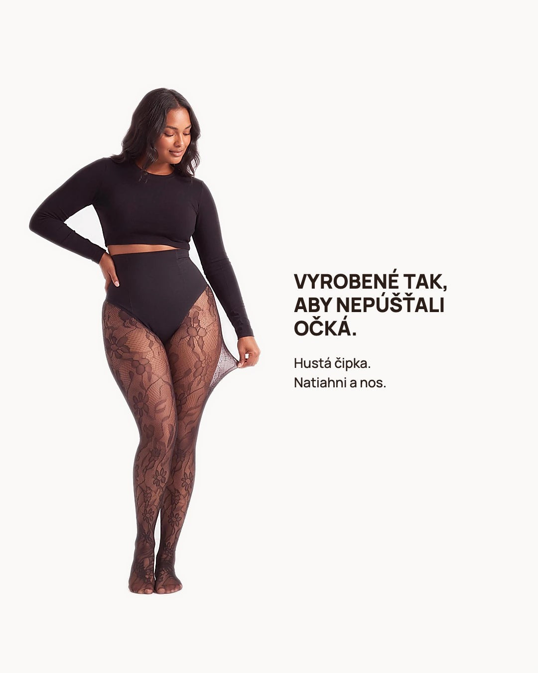 Čipkované pančuchové nohavice so zabudovaným korzetom